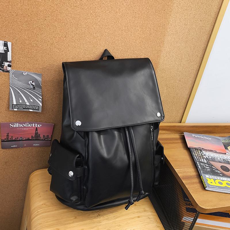 

Ретро рюкзак мужской деловой женский кожаная сумка кожаный школьный рюкзак большой вместимости женский компьютерный дорожный рюкзак чёрный