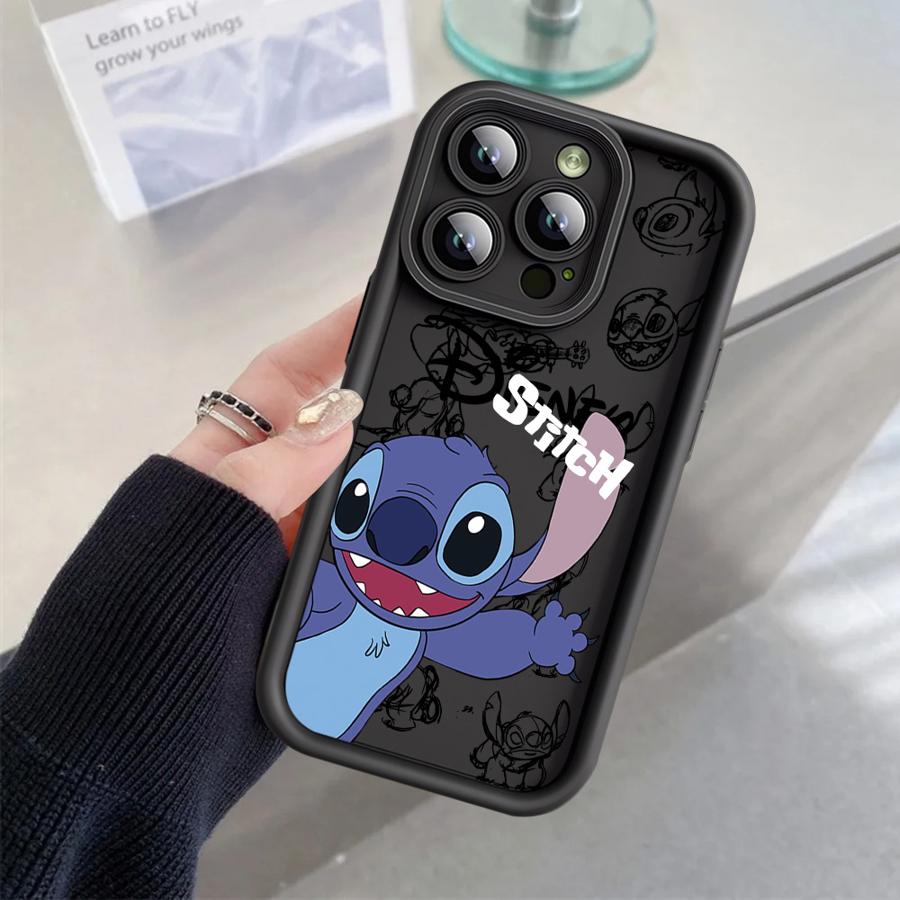 Cartoon Stitch Cool Phone Case for Apple iPhone 15 16 Pro Max 13 14 Plus 12 11 Pro Plus Matte