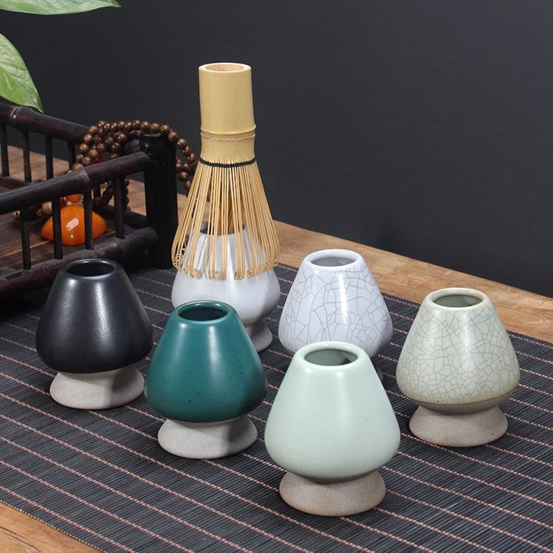 Ceramic Matcha Whisk Holder Chasen Stand Bowl Matcha Brush Tea Accessories Japanese Teaware Accessories CJTZ001