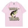 Drum and Bass Funny Fish Meme Graphic T Shirts Men Women Fashion Retro Short Sleeve Tshirt Summer Casual 100 Cotton Tshirts