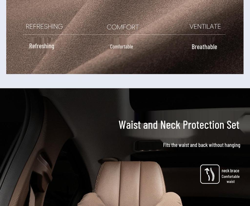 Geely Car Headrest, Lumbar, and Neck Support Pillow for Xingrui, Xingyue L, Binyue, Boyue, and Emgrand Models