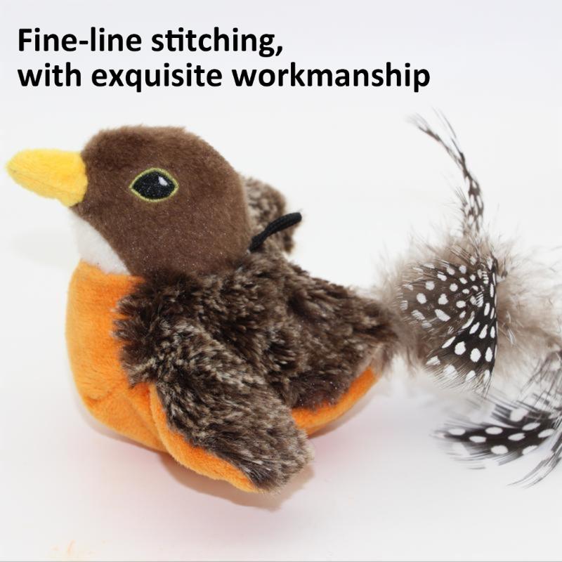 Interactively Realistic Bird Cats Toy Entertaining Electric Bird To Flapping Wing and Sound for Indoor Pet