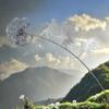 Dynamic Flower Fairy and Dandelion Metal Garden Stake - Durable All-Season Wall Art, Suitable for Garden or Patio, Garden Art
