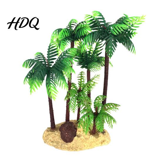 Plastik-Aquarium-Dekoration Aquarium Künstliche Pflanzen Miniatur-Kokospalmen Sicheres Ornament