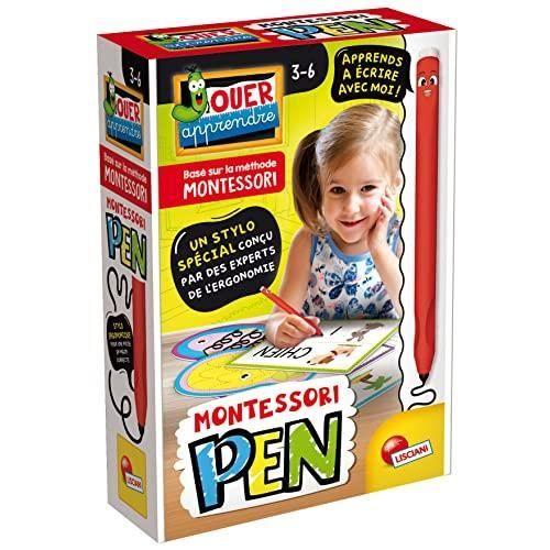 Bolígrafo de escritura - Lisciani - Bolígrafo Montessori Básico - Ergonómico - Punta mediana - Tinta negra puro