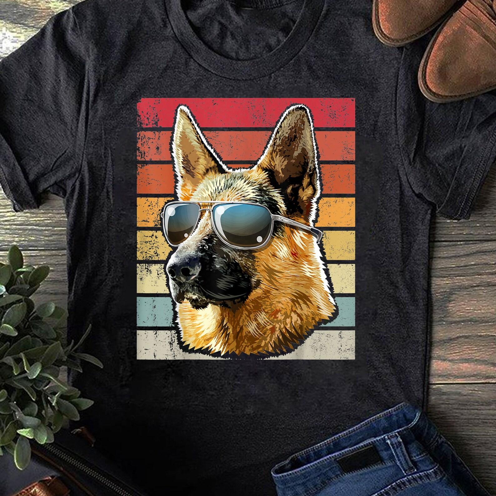 Retro Vintage German Shepherd Shirt German Shepherd Dog Gift T-Shirt - German Shepherd Dog, German Shepherd Dog Gift, German Shepherd Lover S
