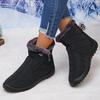 Women's Ankle Booties with Fuzzy Collar Stylish Winter Footwear Comfortable Slip Trendy Short Boots Perfect for Cold Weather
