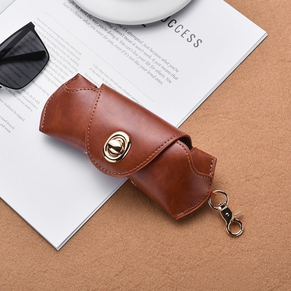 Hanging Neck Glasses Storage Bag Leather Soft Glasses Case Sunglasses Case  Eyeglasses Accessories