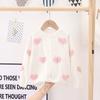 Autumn Children Girls Cardigan Sweaters Kids Knitted Sweater Long Sleeve Cute Outwear Coat for Toddler
