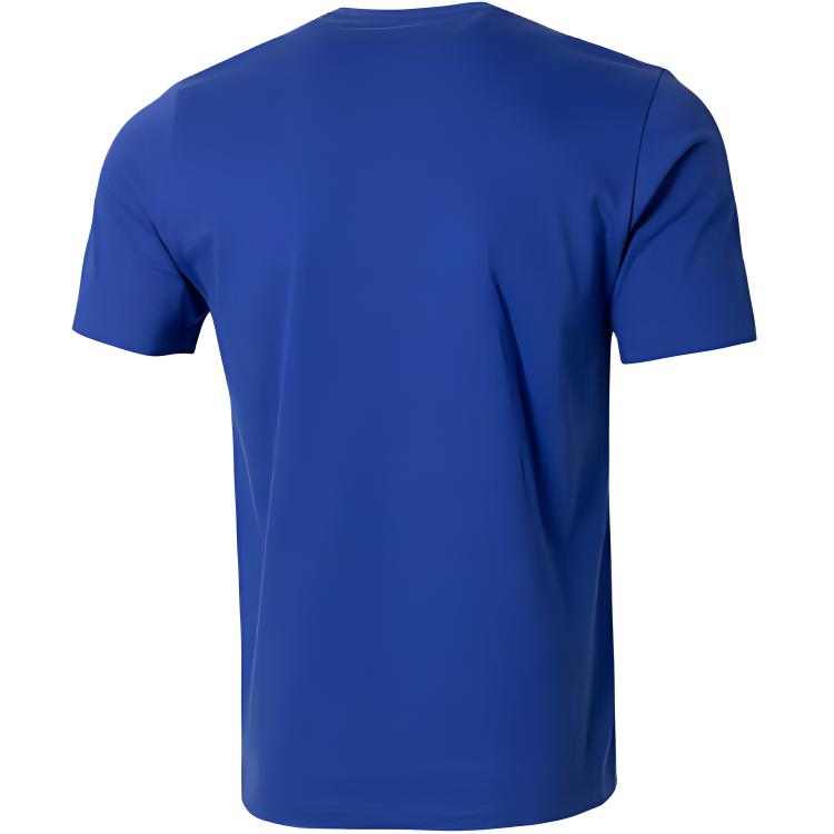 adidas Logo Print Lauf-Fitness-Trainings-Rundhals-Kurzarm-T-Shirt Herren Tops Blau IN6228