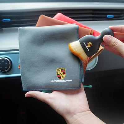 Nowe Miękkie Narzędzie Szczotka do Czyszczenia Samochodu Odkurzacz Ręcznik do Mycia Zamszu Dla Porsche 911 Cayenne Carrera-GT 928 Panamera Boxster Macan 918