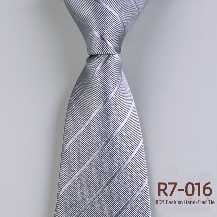 Versatile Retro Striped Tie for Men - Hand-Knotted British Korean Style In Brown, Green, and Blue for Business and Formal Wear.