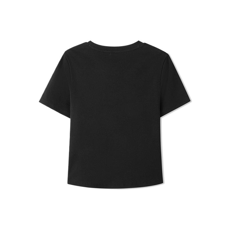 Skechers Solid Color Pullover Short Sleeve Breathable T-Shirt Women tops L126W042-0018