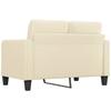 2 Seater Sofa Cream 120 cm Faux Leather