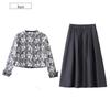 Spring 2025 Women's Embroidered Two-Piece Set: Short Jacket & Half Skirt