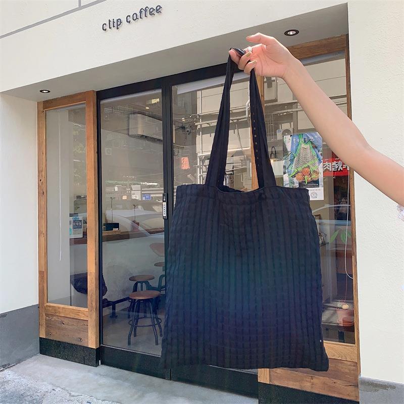 

Літня нова сумка феї жовта картата сумка через плече з бульбашками відділення маленька свіжа студентська тканинна сумка тонка чорний