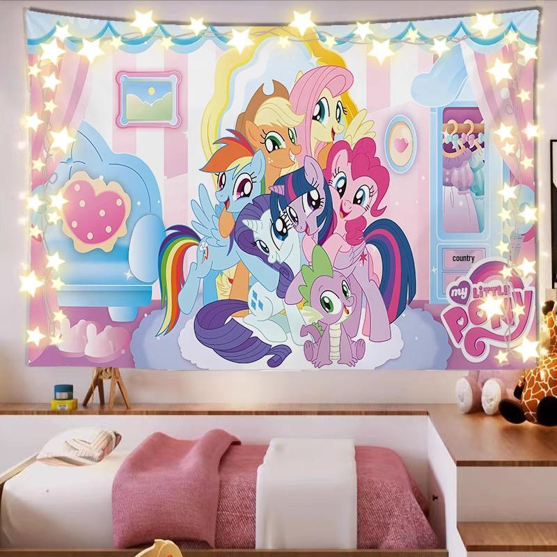 My Little Pony Tapestry - Cute Girls' Room Dorm Decor Wall Hanging Backdrop.