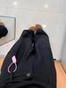 Women's Big American Style Black Wide-Leg Jeans, Autumn/Winter Pear Shape, Floor-Length, Loose Fit