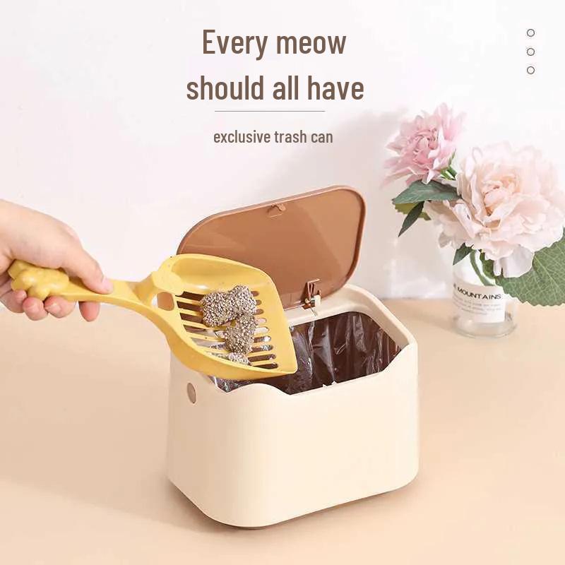 Enclosed Cat Litter Box Set: Pooper Scooper & Waste Pan for Easy Cleaning