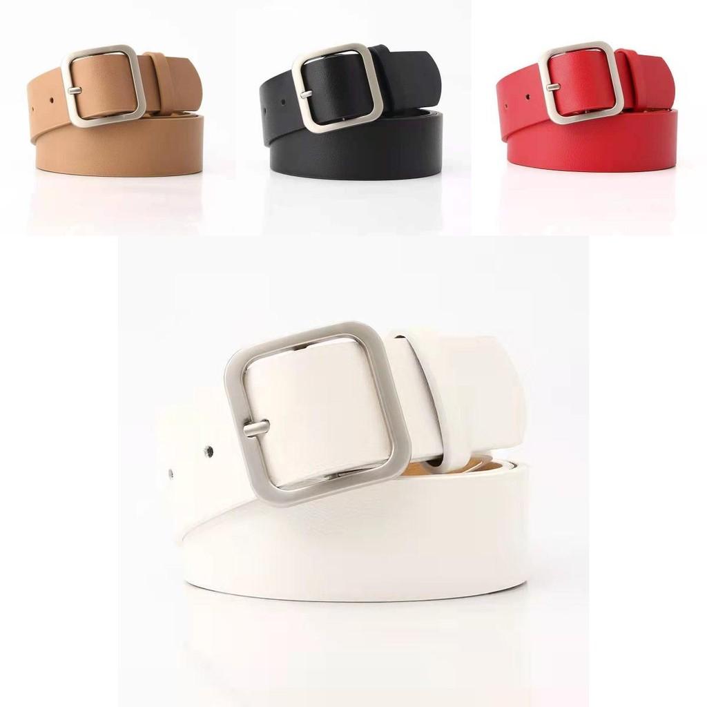 Square Retro Stylish Buckle Pu Leather Womens Belt In Multiple Fashionable Colors