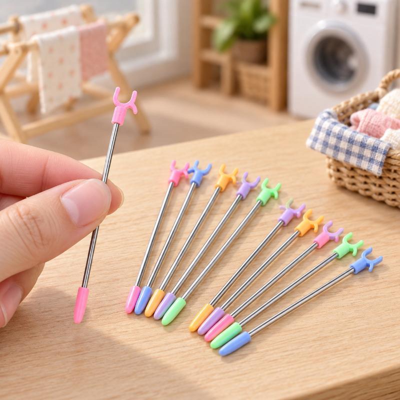 1Pc Doll Dress Clothes Pole For 1/6 Doll Clothes Mini Doll Clothes Pole Miniature Dollhouse Furniture