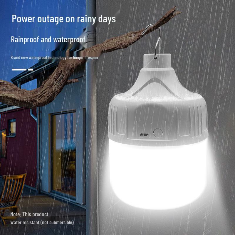 USB Rechargeable LED Emergency & Camping Light: Wireless, Energy-Saving Bulb for Outdoor Markets & Street Stalls