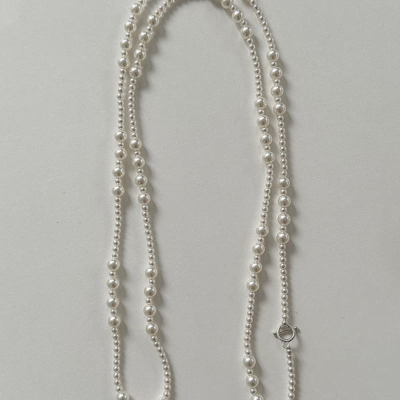 Mosxe [925silver] Bubble Pearl Necklace