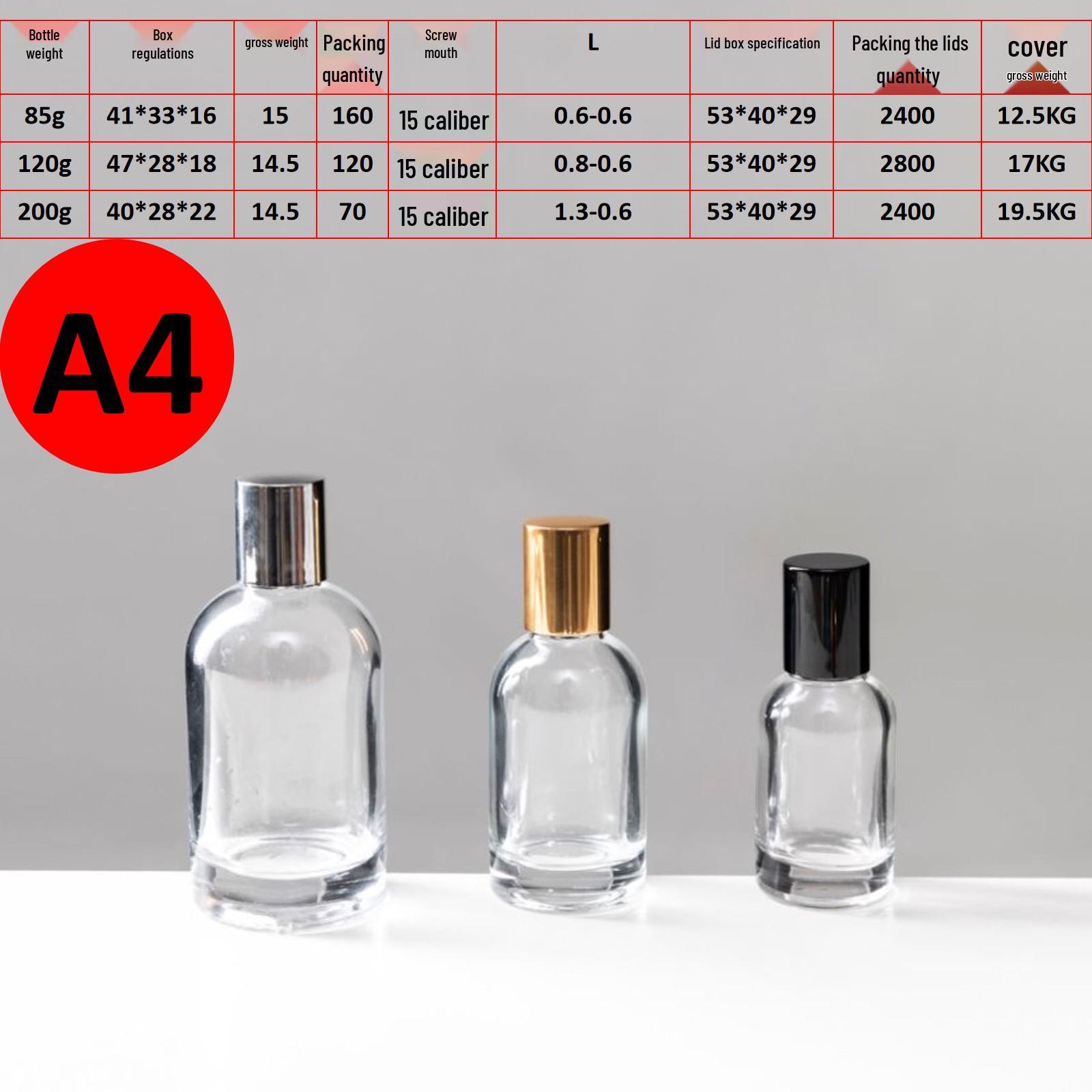 Vertical Stripe Screw Cap Glass Perfume Bottle 30ml/50ml/100ml