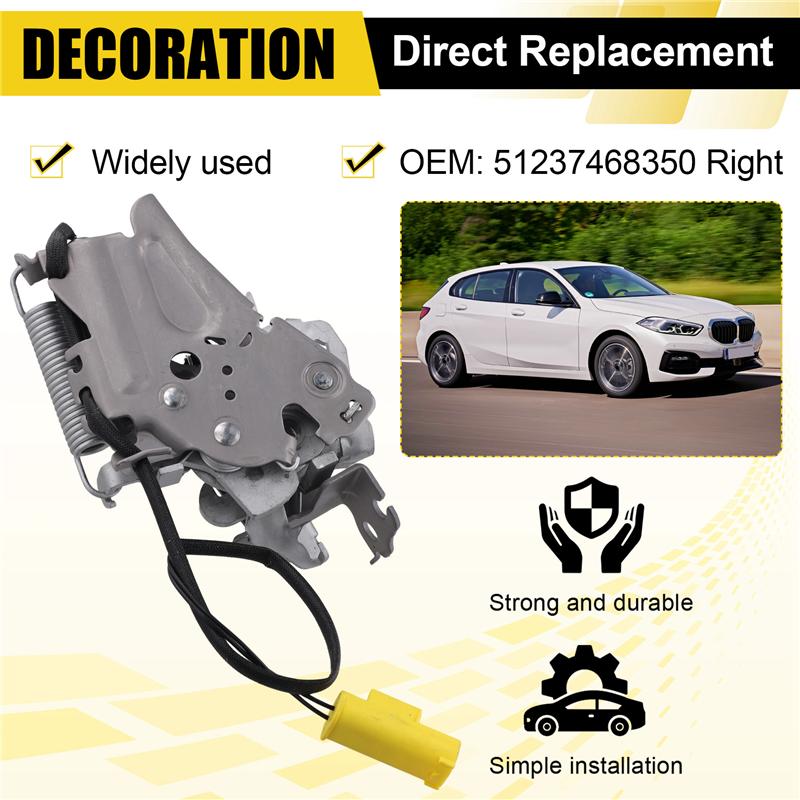 

Для BMW F40 F44 G20 G22 G26 G80 Замок капота Активатор защелки Правый 51237468350 As Shown Right