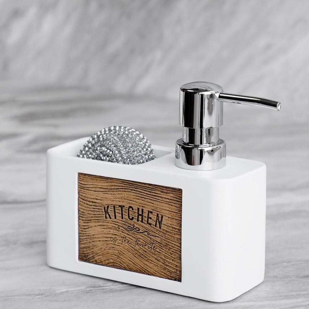 with Sponge Holder Kitchen Soap Dispenser Refillable Liquid Soap Container  Christmas Gift
