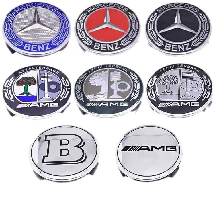 FSI1 4PC 75mm Car Wheel Center Hub Cap Tire Rim Cover For Mercedes Benz AMG Apple Tree B W204 W205 W213 W221 W177 GLA GLC CLA Sticker