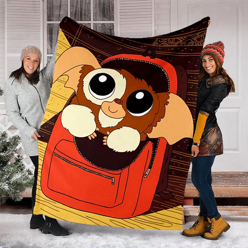 Gremlins printed throw blanket—lightweight,soft,warm;versatile blanket for all seasons—perfect as &air-conditioning throw,nap blanket