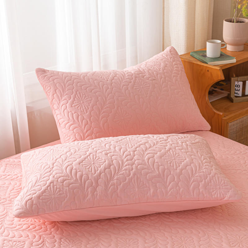 1 Pc Waterproof Quilted Pillowcase Solid Color Pillow Cover Case 48x74cm Pillowcover