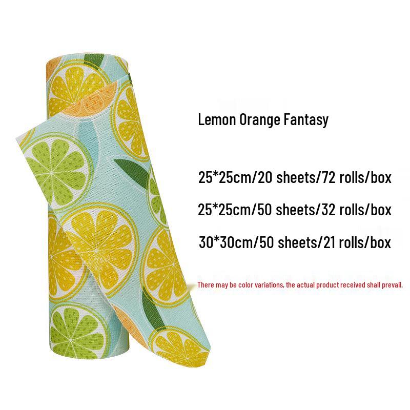 Tearable Non-Stick Oil Dishcloth Roll - Polyester-Nylon Kitchen Cleaning Rag