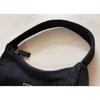 Used PRADA Accessory Pouch Mini Bag Pocono Nylon Black Triangle Logo