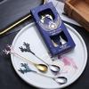 Yousheng Deer Head Shape Stirring Spoon Multifunction Safe 304 Stainless Steel Spoon for Home