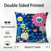 T-T-Takashis-M-M-Murakamies Art Pillow Case Square Double‑Sided Print Cushion Case For Sofa Home Bedchamber Decor Gift