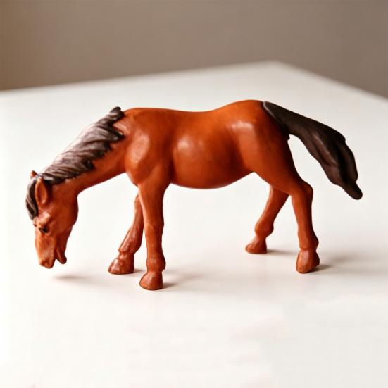 Micro Landscape Ornaments Realistic Horse Miniature Waterproof Small Horse Figurine for Moss Gardens Fish Tanks Desk Decor