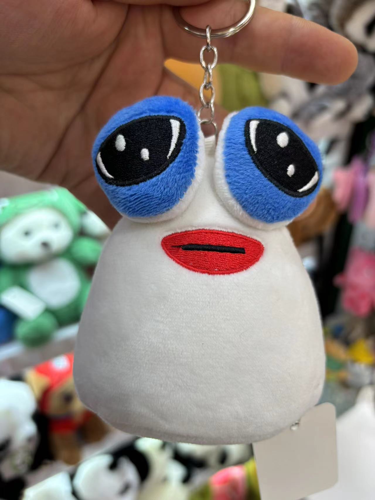 4 Stile Niedliches Spiel Mein Haustier Alien Pou Plüschtier Schlüsselanhänger Tiere Plüsch Perfektes Geschenk Halloween Weihnachtsgeschenke blue