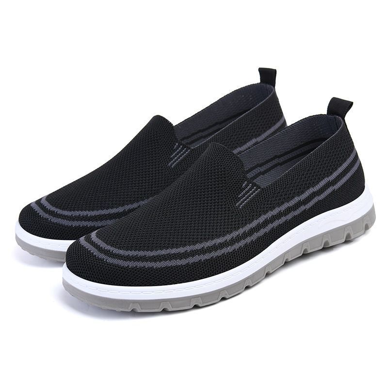 

Весенне-осенние легкие дышащие нескользящие мягкие туфли для мужчин среднего и пожилого возраста, тканевые туфли, удобные, на плоской подошве, повседневные, туфли для папы 44