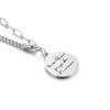 Niche Design Round Brand Carving Pendant Necklace