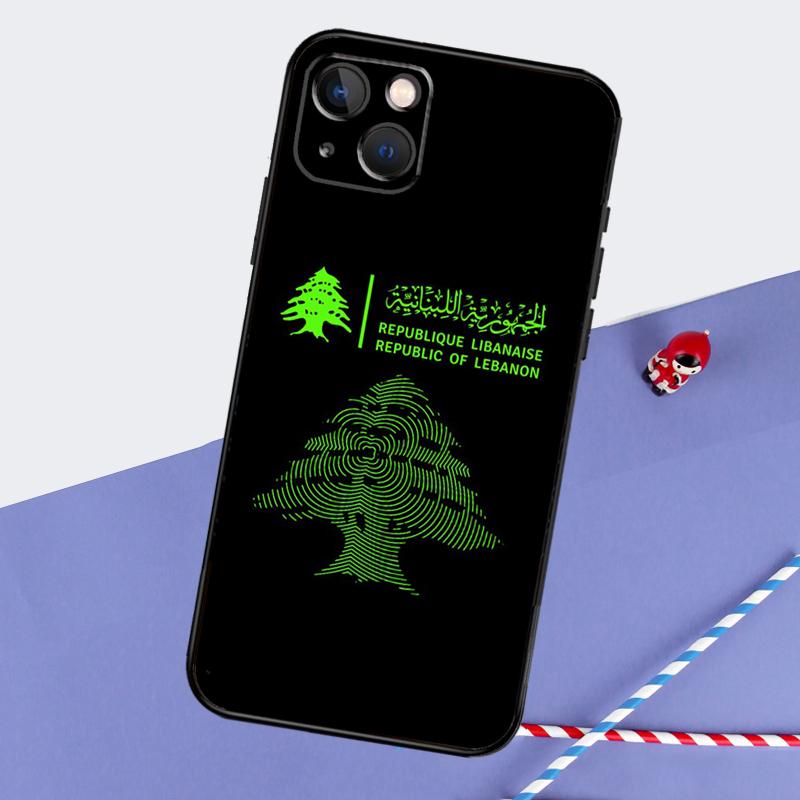 Lebanon Flag Phone Case For iPhone 16 Pro Max 11 12 13 14 15 Pro Max Mini XR 16 15 Plus 16e Cover Shell
