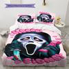 Scream Pattern Bedding,Quilt Set Quilt Cover Pillowcase Home Birthday Gift (1 * Duvet Cover + 2 * Pillowcase, Without Core)