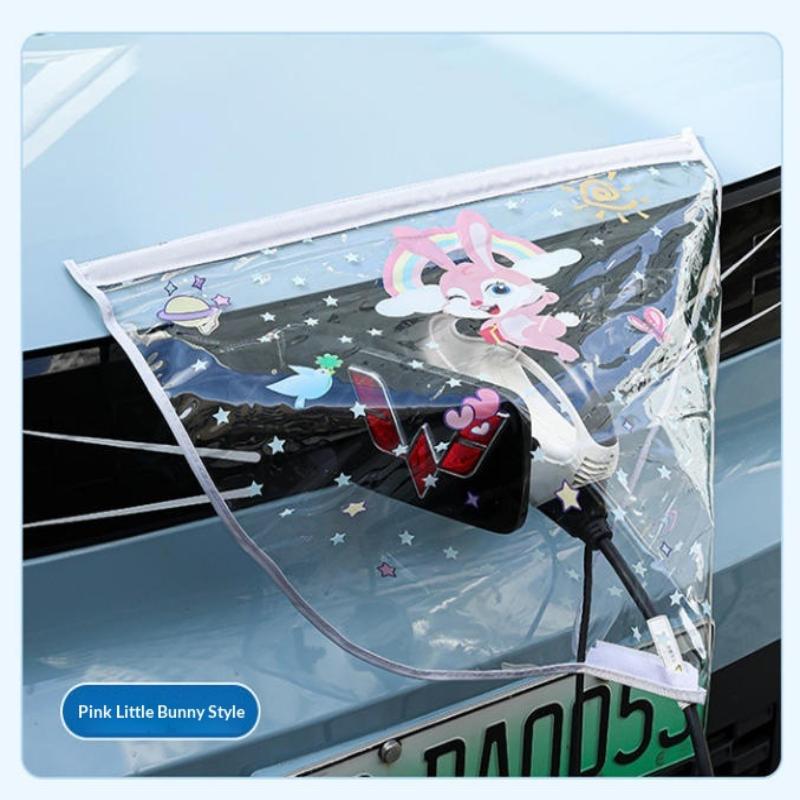 Electric Vehicle Charger Port Rainproof Dustproof Cover Outdoor Protection Covers Sedan Suv Car Accessories