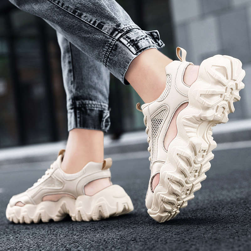 Fashion With High Soles Orthopedic Slippers Autumn Footwear Men's Shoes Brands Mem Man Sneakers Boy Sandals Platform Techwear Tennis