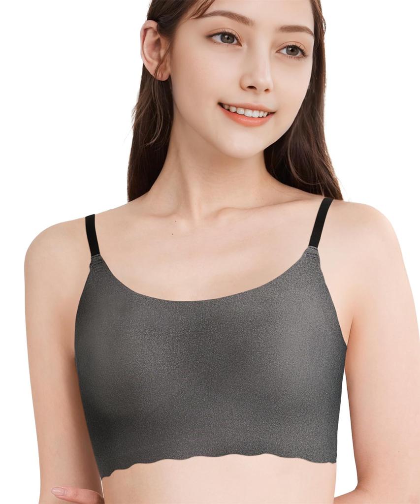 Half Top Feels Like Not Wearing Get Lifted Bust Bra Top GY L [Gokochi] Non-wired Bra, [Wacoal] You're Anything, Doesn't Stuffy, Line, CGG220, Women's