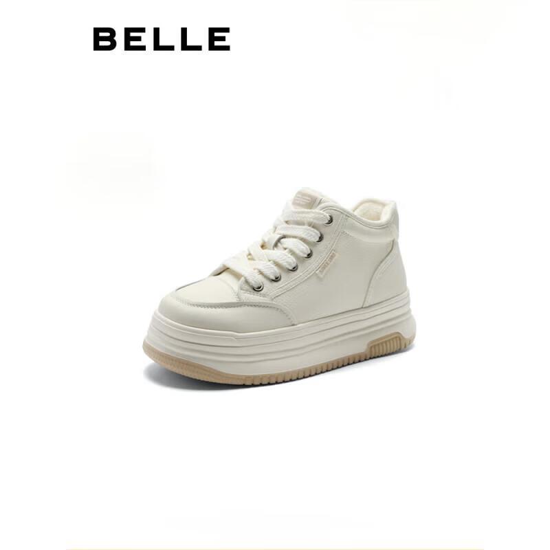 Belle Women s High-Top Casual White Sneakers A6S1DAM4 39