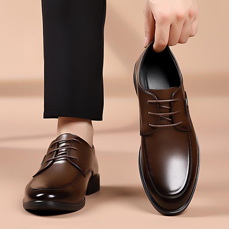 Fashion All-match Flats Fashion Oxfords Shoes Leather Male Outdoor Walking Shoes Lace-Up Male Comfortable Casual Shoe Men Dress Shoes