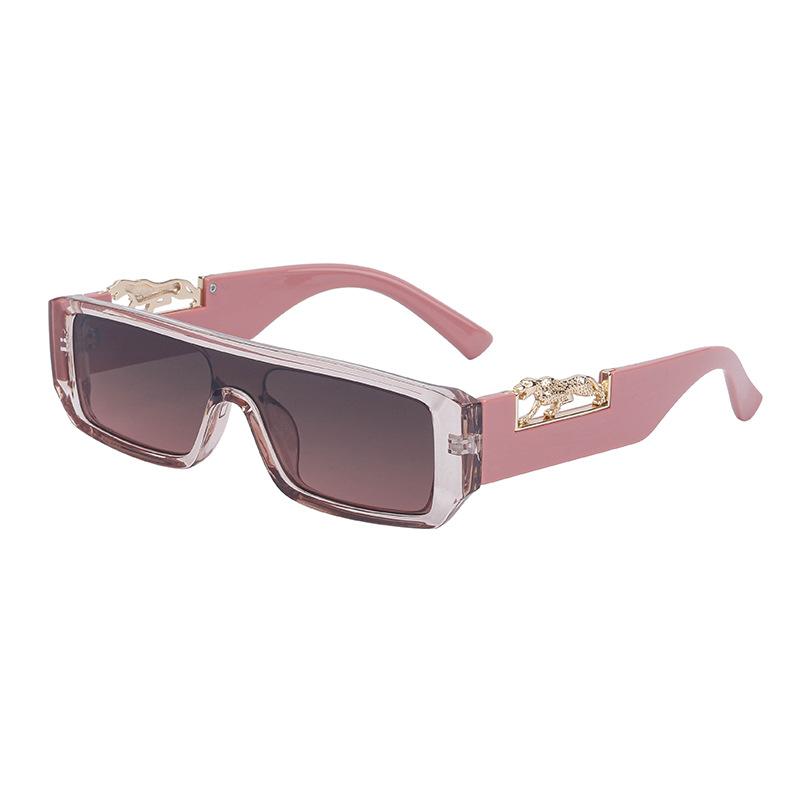 Leopard Head Small Frame Sunglasses Women'S Integrated Glasses Square Frame Sunglasses Men'S Glasses