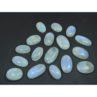 270Cts. Natural Rainbow Moonstone Oval Cabochon Loose Gemstone 17 Pcs Lot C-3240